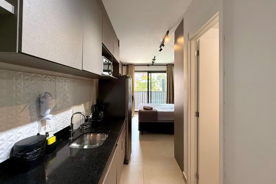 Cozinha de kitnet/studio à venda com 0 quarto, 25m² em Brooklin, São Paulo