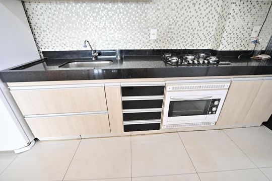 Cozinha de apartamento para alugar com 1 quarto, 63m² em Jardim América, Goiânia