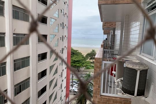 Varanda do Quarto de apartamento para alugar com 1 quarto, 65m² em Pompéia, Santos