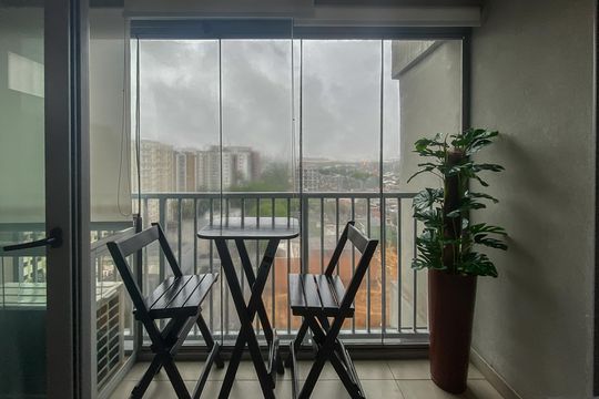 Sacada de kitnet/studio à venda com 1 quarto, 30m² em Indianópolis, São Paulo