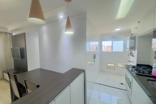 Cozinha de apartamento para alugar com 2 quartos, 47m² em Jardim Las Vegas, Guarulhos