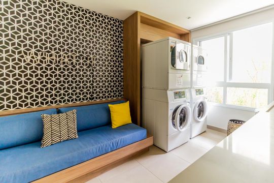 Lavanderia de kitnet/studio para alugar com 1 quarto, 40m² em Santa Cecília, São Paulo