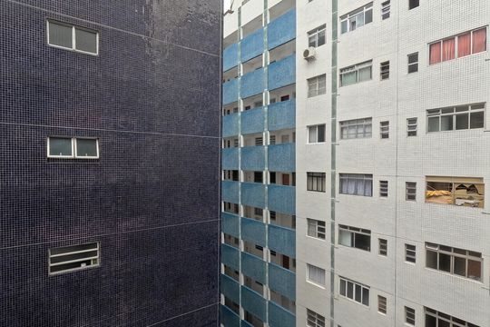 Vista da Sala de estar de apartamento para alugar com 1 quarto, 70m² em Gonzaga, Santos