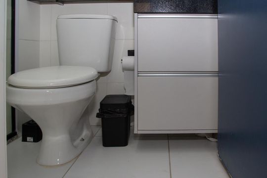 Banheiro social  de apartamento à venda com 2 quartos, 33m² em Vila Ema, São Paulo
