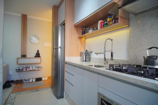 Cozinha de apartamento à venda com 2 quartos, 50m² em Vila Rosa, Novo Hamburgo