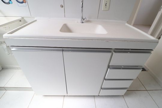 Cozinha de apartamento para alugar com 2 quartos, 43m² em Gávea, Uberlândia