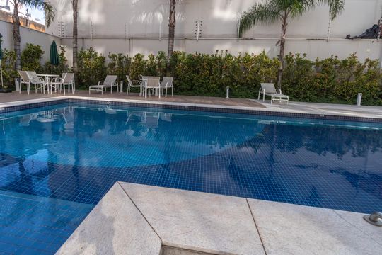 Área comum - Piscina de apartamento para alugar com 1 quarto, 45m² em Vila Romana, São Paulo