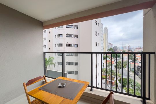 Varanda Studio de kitnet/studio para alugar com 1 quarto, 27m² em Vila Mariana, São Paulo