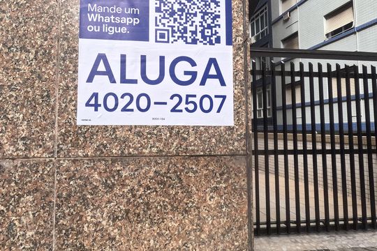 Placa de apartamento para alugar com 1 quarto, 66m² em Gonzaga, Santos
