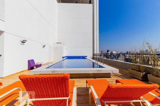 Área comum - Piscina de kitnet/studio para alugar com 1 quarto, 33m² em Consolação, São Paulo