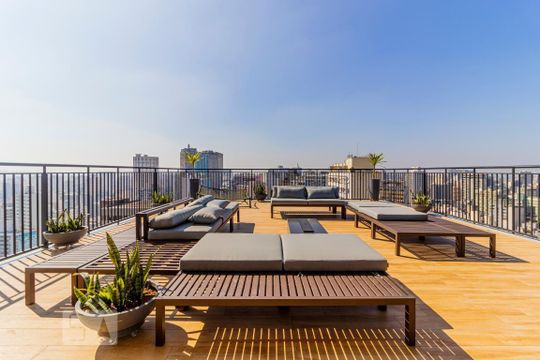 Área comum de kitnet/studio para alugar com 1 quarto, 33m² em Consolação, São Paulo