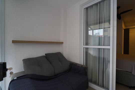Varanda de kitnet/studio para alugar com 1 quarto, 33m² em Consolação, São Paulo