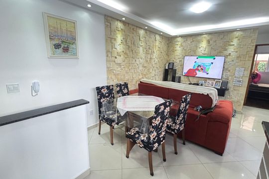 Cozinha de apartamento à venda com 2 quartos, 52m² em Campestre, Santo André