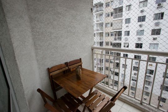 Varanda da Sala de apartamento para alugar com 2 quartos, 50m² em Anil, Rio de Janeiro