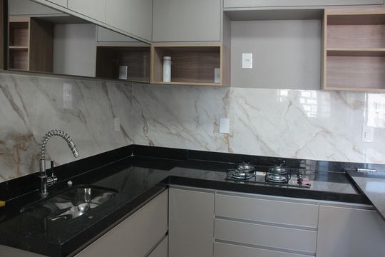 Cozinha de apartamento para alugar com 2 quartos, 86m² em Boqueirão, Santos