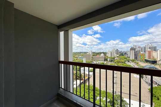 Sacada Sala de apartamento à venda com 1 quarto, 29m² em Brooklin Paulista, São Paulo
