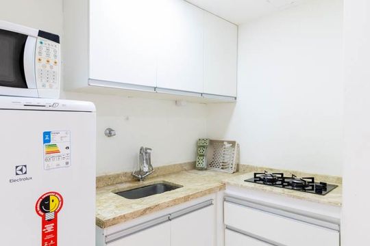 Sala/Cozinha de kitnet/studio à venda com 1 quarto, 40m² em Campos Elíseos, São Paulo