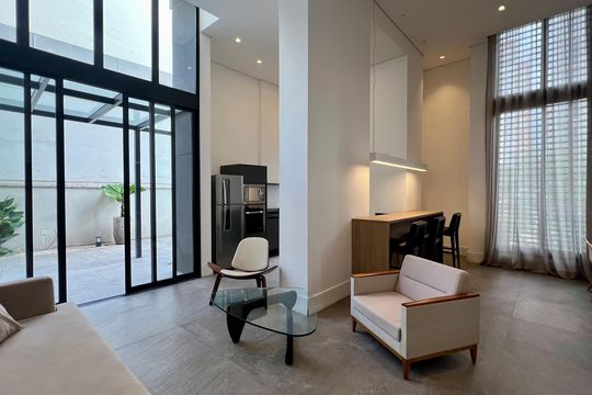 Área comum de kitnet/studio para alugar com 1 quarto, 29m² em Pinheiros, São Paulo