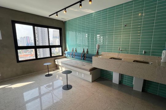 Área comum de kitnet/studio à venda com 1 quarto, 25m² em Pinheiros, São Paulo