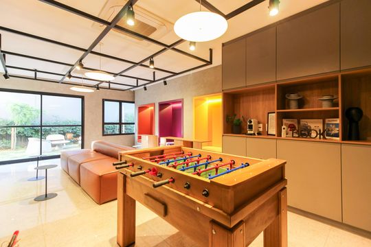 Área comum - Salão de Jogos de apartamento para alugar com 1 quarto, 29m² em Pinheiros, São Paulo