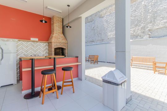 Área comum - Churrasqueira de apartamento para alugar com 2 quartos, 36m² em Vila Independência, São Paulo