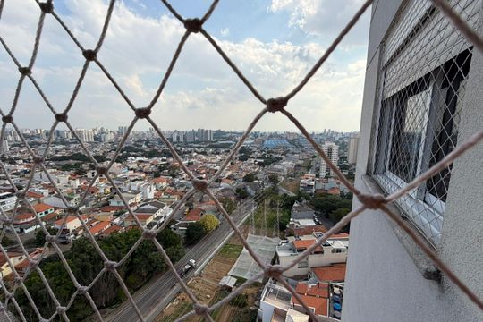 Vista da varanda de apartamento à venda com 2 quartos, 52m² em Vila Scarpelli, Santo André