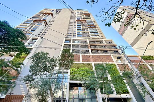Fachada  de apartamento para alugar com 1 quarto, 41m² em Jardim das Acacias, São Paulo