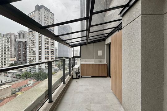 Sacada  de apartamento para alugar com 1 quarto, 41m² em Jardim das Acacias, São Paulo