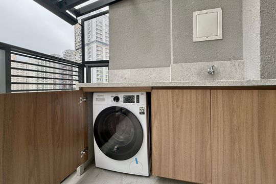 Área de Serviço de apartamento para alugar com 1 quarto, 41m² em Jardim das Acacias, São Paulo