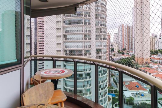 Varanda de apartamento à venda com 3 quartos, 254m² em Jardim Anália Franco, São Paulo
