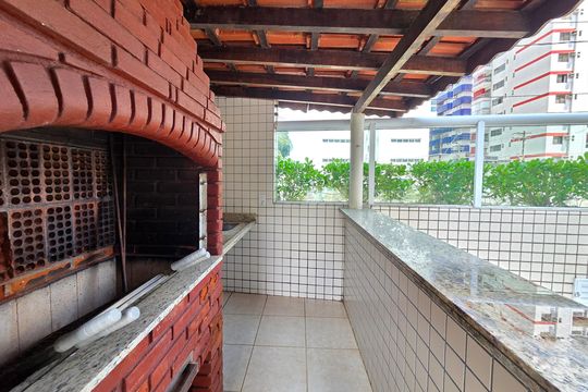 Área comum - Churrasqueira de apartamento para alugar com 1 quarto, 85m² em Canto do Forte, Praia Grande