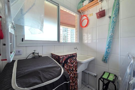 Área de Serviço de apartamento para alugar com 1 quarto, 85m² em Canto do Forte, Praia Grande