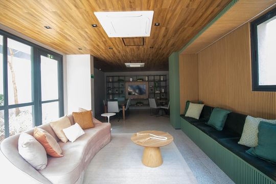 Área comum de kitnet/studio para alugar com 1 quarto, 25m² em Campo Belo, São Paulo
