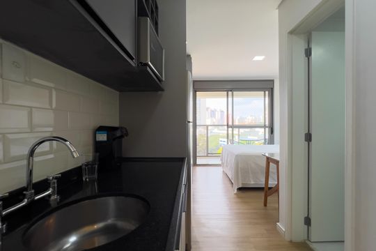 Cozinha de kitnet/studio à venda com 1 quarto, 34m² em Vila Mariana, São Paulo