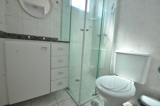 Banheiro Social de apartamento à venda com 3 quartos, 55m² em Vila Mazzei, São Paulo