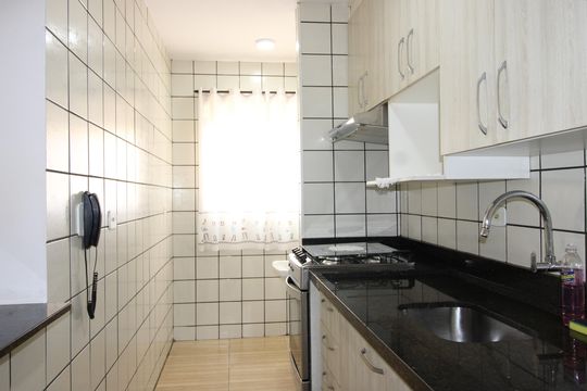 Cozinha de apartamento à venda com 2 quartos, 50m² em Jardim Norma, São Paulo