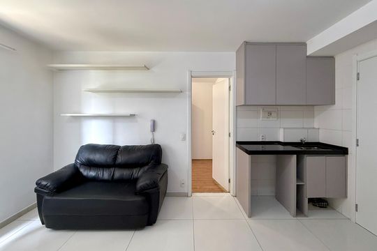 Sala de apartamento à venda com 1 quarto, 32m² em Jardim Caravelas, São Paulo