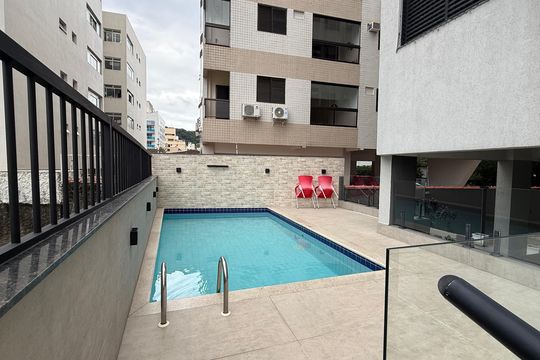 Área comum - Piscina de apartamento para alugar com 1 quarto, 52m² em Jardim Las Palmas, Guarujá