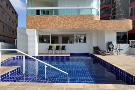 Área comum - Piscina de apartamento para alugar com 2 quartos, 50m² em Nova Mirim, Praia Grande