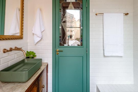 Banheiro de kitnet/studio à venda com 1 quarto, 35m² em Vila Buarque, São Paulo