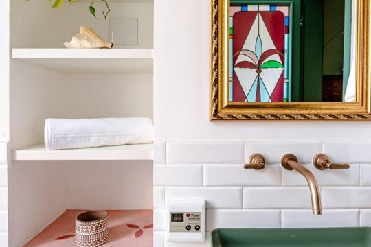 Banheiro de kitnet/studio à venda com 1 quarto, 35m² em Vila Buarque, São Paulo