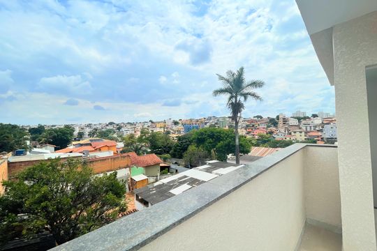 Terraço vista fundos de apartamento à venda com 3 quartos, 86m² em Santa Branca, Belo Horizonte