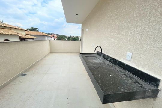 Terraço Cobertura de apartamento à venda com 3 quartos, 86m² em Santa Branca, Belo Horizonte