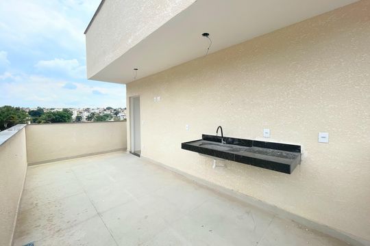 Terraço Cobertura de apartamento à venda com 3 quartos, 86m² em Santa Branca, Belo Horizonte