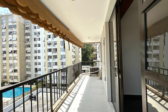 Varanda da sala de apartamento para alugar com 2 quartos, 90m² em Jardim Botânico, Rio de Janeiro