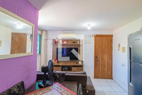 Sala/cozinha de apartamento à venda com 2 quartos, 48m² em Olaria, Canoas