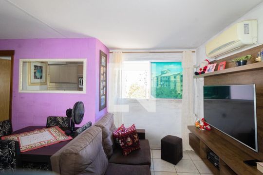 Sala/cozinha de apartamento à venda com 2 quartos, 48m² em Olaria, Canoas