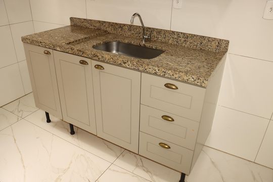 Cozinha de apartamento para alugar com 2 quartos, 45m² em Vila Ivone, São Paulo