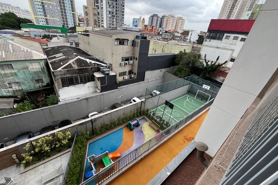 Varanda da Sala/Cozinha de kitnet/studio à venda com 1 quarto, 28m² em Parada Inglesa, São Paulo