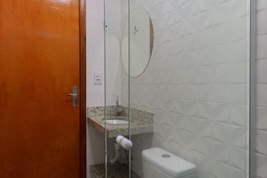 Banheiro de apartamento para alugar com 1 quarto, 31m² em Carandiru, São Paulo